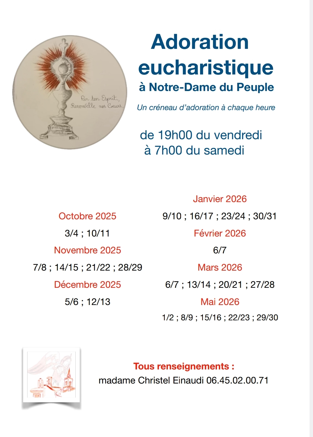 Affiche Adoration Eucharistique